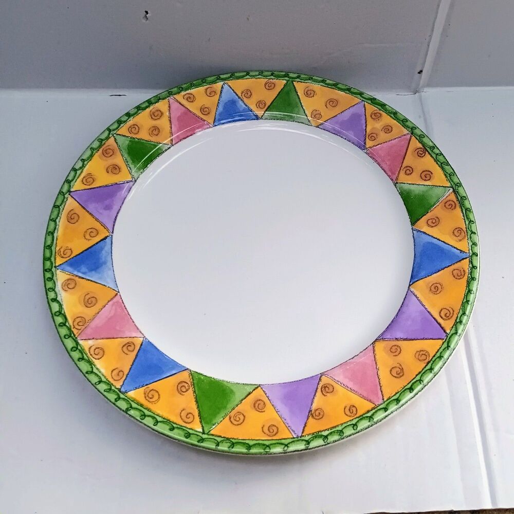 Vtg Sango The Sweet Shoppe Marzipan Dinner Plate-3025-Sue Zipkin-Colorful-Whimsy